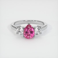 2.19 Ct. Pink Sapphire Ring, 18K White Gold 1