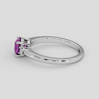 1.33 Ct. Pinkish Purple Sapphire Ring, 18K White Gold 4