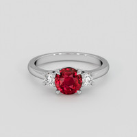 1.42 Ct. Ruby Ring, 18K White Gold 1