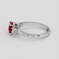 1.42 Ct. Ruby Ring, 18K White Gold 4