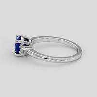 1.50 Ct. Blue Sapphire Ring, 18K White Gold 4