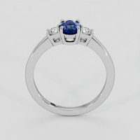 1.10 Ct. Blue Sapphire Ring, 18K White Gold 3