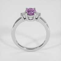 0.96 Ct. Pinkish Purple Sapphire Ring, 18K White Gold 3