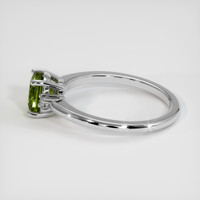 1.20 Ct. Green Sapphire Ring, 18K White Gold 4