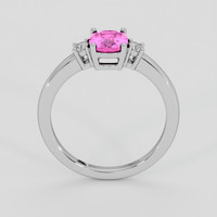 1.16 Ct. Pink Sapphire Ring, 18K White Gold 3