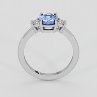 1.62 Ct. Blue Sapphire Ring, 18K White Gold 3