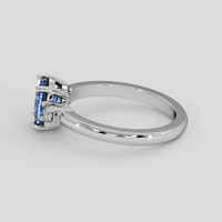 1.62 Ct. Blue Sapphire Ring, 18K White Gold 4