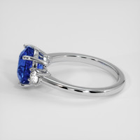 3.95 Ct. Blue Sapphire Ring, 18K White Gold 4