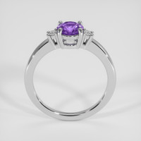 0.87 Ct. Purple Sapphire Ring, 18K White Gold 3