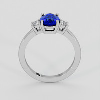 1.60 Ct. Blue Sapphire Ring, 18K White Gold 3