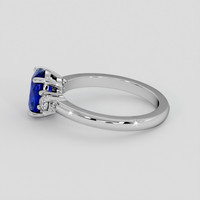 1.60 Ct. Blue Sapphire Ring, 18K White Gold 4