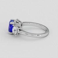 2.90 Ct. Blue Sapphire Ring, 18K White Gold 4