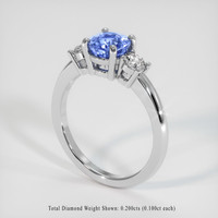 1.29 Ct. Sapphire Ring, 18K White Gold 2