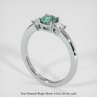 1.19 Ct. Sapphire Ring, 18K White Gold 2