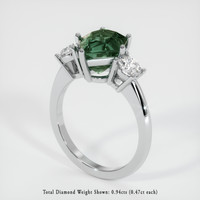 3.44 Ct. Sapphire Ring, 18K White Gold 2