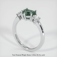 1.20 Ct. Sapphire Ring, 18K White Gold 2