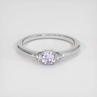 0.59 Ct. Sapphire Ring, 18K White Gold 1