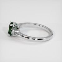 1.06 Ct. Green Sapphire Ring, 18K White Gold 4
