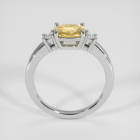 1.45 Ct. Orangish Yellow Sapphire Ring, 18K White Gold 3