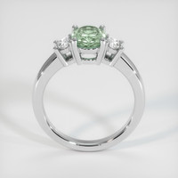 1.26 Ct. Green Sapphire Ring, 18K White Gold 3