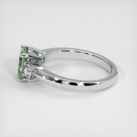 1.26 Ct. Green Sapphire Ring, 18K White Gold 4