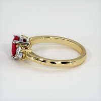 1.06 Ct. Ruby Ring, 14K White & Yellow 4