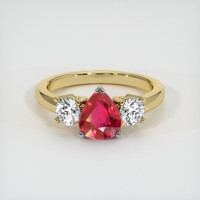 1.62 Ct. Ruby Ring, 14K White & Yellow 1