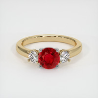 1.38 Ct. Ruby Ring, 14K White & Yellow 1