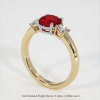 1.38 Ct. Ruby Ring, 14K White & Yellow 2