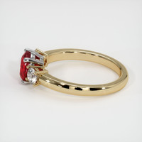 1.38 Ct. Ruby Ring, 14K White & Yellow 4