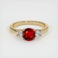 1.29 Ct. Ruby Ring, 14K White & Yellow 1