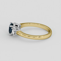 1.72 Ct. Greenish Blue Sapphire Ring, 14K White & Yellow 4