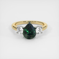 3.08 Ct. Sapphire Ring, 14K White & Yellow 1