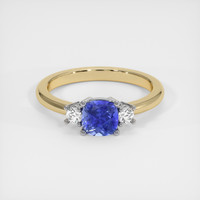 0.69 Ct. Sapphire Ring, 18K White & Yellow 1