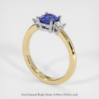 0.69 Ct. Sapphire Ring, 18K White & Yellow 2