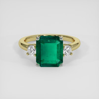 2.40 Ct. Emerald Ring, 18K White & Yellow 1