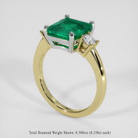 2.40 Ct. Emerald Ring, 18K White & Yellow 2