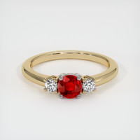 0.61 Ct. Ruby Ring, 18K White & Yellow 1