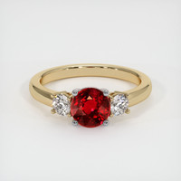 1.56 Ct. Ruby Ring, 18K White & Yellow 1