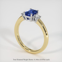 0.72 Ct. Sapphire Ring, 18K White & Yellow 2