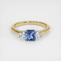 0.65 Ct. Sapphire Ring, 18K White & Yellow 1