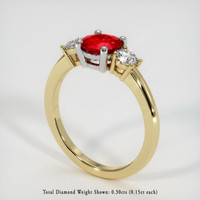 Ruby Ring 0.86 Ct., 18K White Yellow Preview