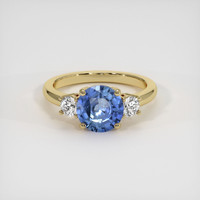 1.92 Ct. Blue Sapphire Ring, 10K Yellow Gold 1