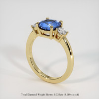 1.92 Ct. Blue Sapphire Ring, 10K Yellow Gold 2