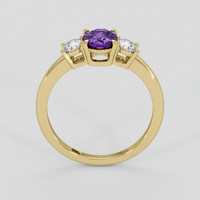 1.27 Ct. Purple Sapphire Ring, 10K Yellow Gold 3