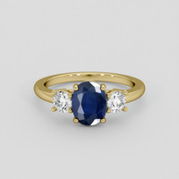 1.75 Ct. Blue Sapphire Ring, 10K Yellow Gold 1
