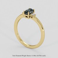 1.71 Ct. Bi Color / Parti Sapphire Ring, 10K Yellow Gold 2