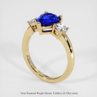 2.53 Ct. Sapphire Ring, 14K Yellow Gold 2