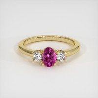 0.83 Ct. Sapphire Ring, 14K Yellow Gold 1