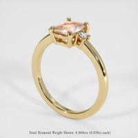 1.05 Ct. Padparadscha Sapphire Ring, 14K Yellow Gold 2